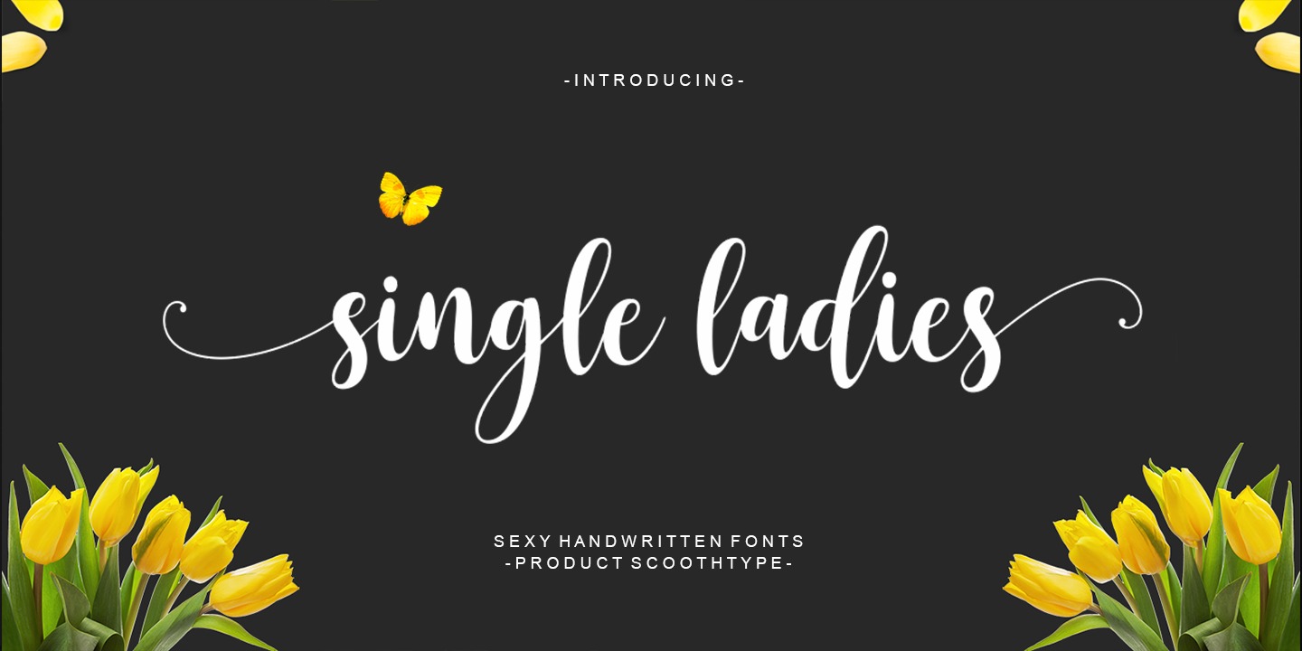 Пример шрифта Single Ladies